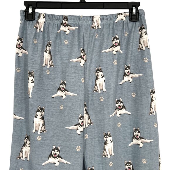 Comfies Husky Dog Print Pajama Pants Blue Cotton Size Medium NWT - Picture 5 of 13
